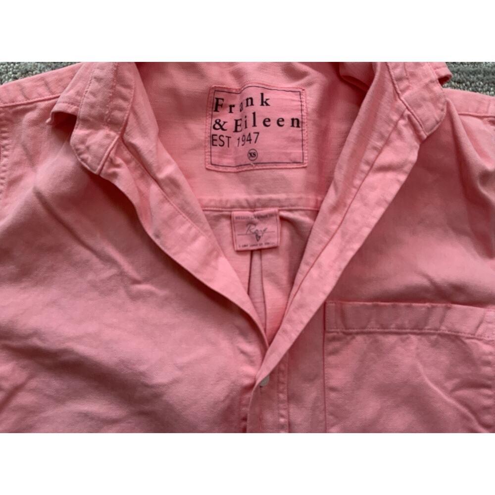 Frank & Eileen Rory Organic Cotton Maxi Shirt Dress Long Sleeve Pink Women's XS - Picture 4 of 8